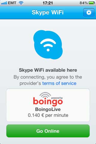 تطبيق Skype WiFi 