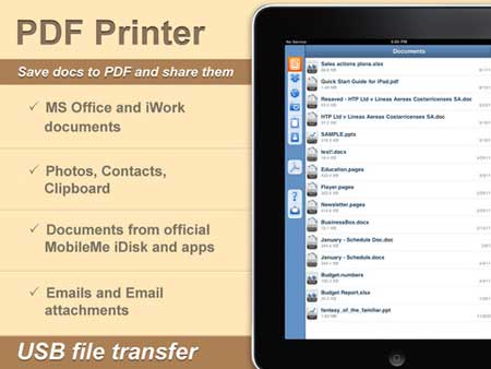 تطبيق PDF Printer for iPad