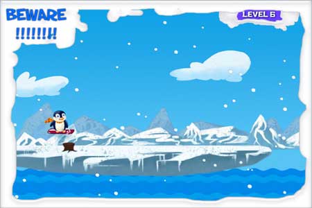 لعبة Icy Sliding Penguin