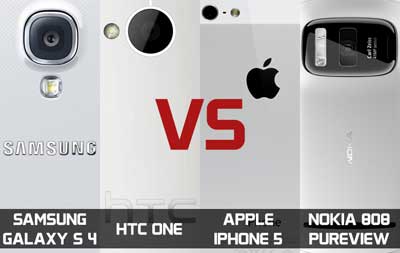ايهم افضل كاميرا: الايفون 5، الاس 4، HTC One ام النوكيا ؟
