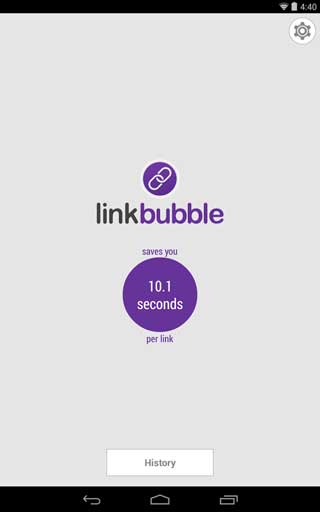 تطبيق Link Bubble