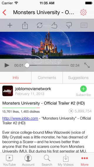 تطبيق MxTube for YouTube لتحميل الفيديو من يوتوب