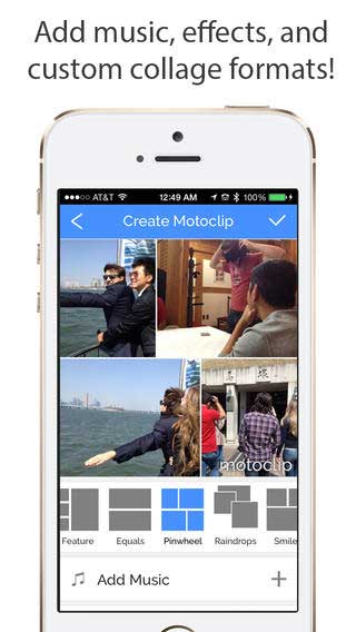 تطبيق Motoclip لصنع فيديو من صورك