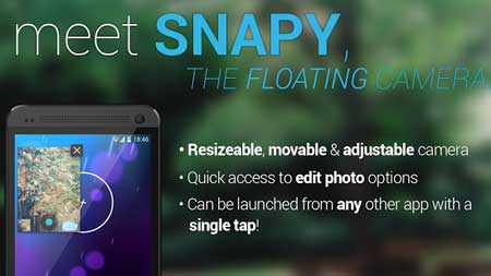 تطبيق Snapy, The Floating Camera للاندرويد