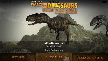 تطبيق Walking with Dinosaurs للأيفون والآيباد