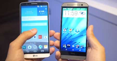 مقارنة ما بين هاتفي LG G3 و HTC ONE M8