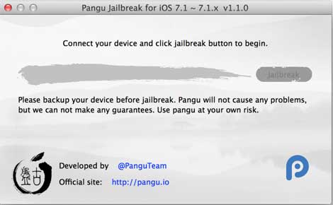 الإصدار 1.1.0 لبرنامج الجيلبريك pangu