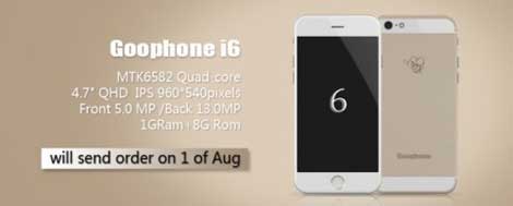 هاتف GooPhone i6 : نسخة أخرى مقلدة من الآيفون 6 بنظام الأندرويد !