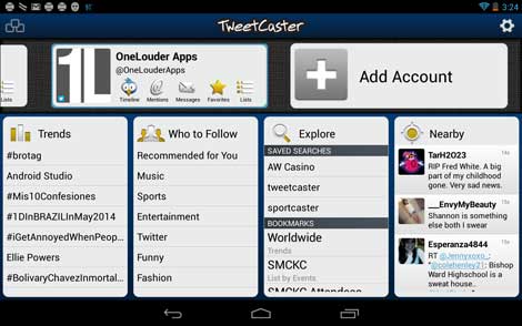 تطبيق TweetCaster for Twitter للأندرويد