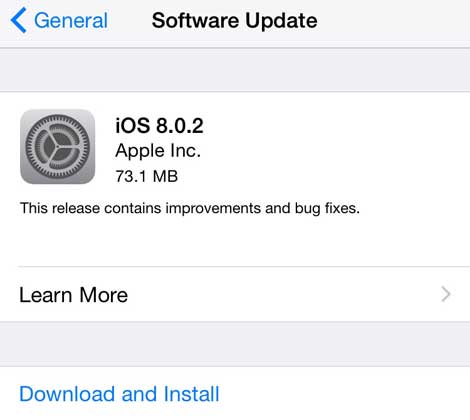آبل تطلق التحديث رقم 8.0.1 لنظام IOS