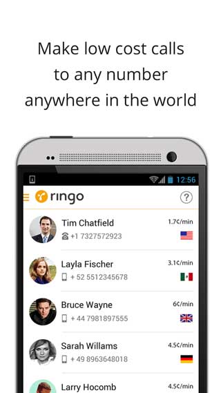 تطبيق Ringo لاجراء اتصالات دولية