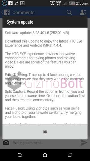 تحديث جهاز HTC ONE M8