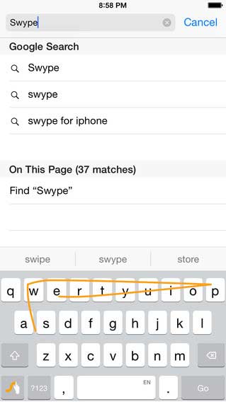 تطبيق Swype - Keyboard البساطة في الاستخدام