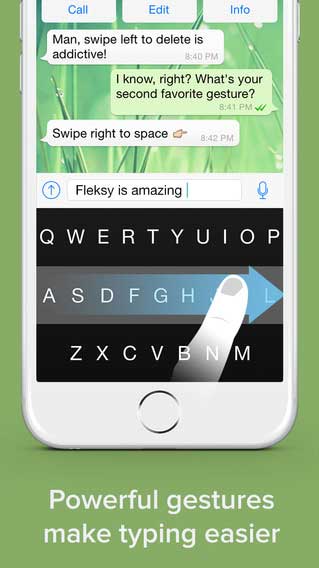 تطبيق Fleksy Keyboard لوحة مفاتيح تدعم العربية
