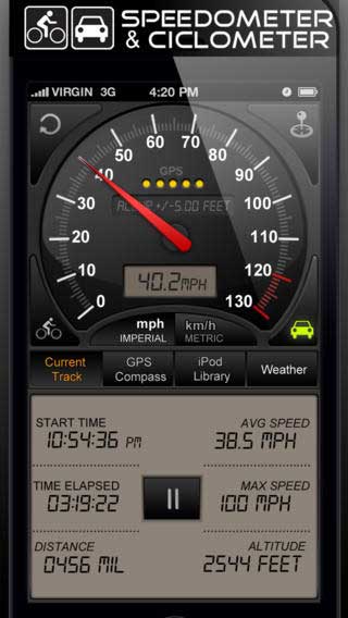 تطبيق Speedometer GPS+ لقياس السرعة والملاحة
