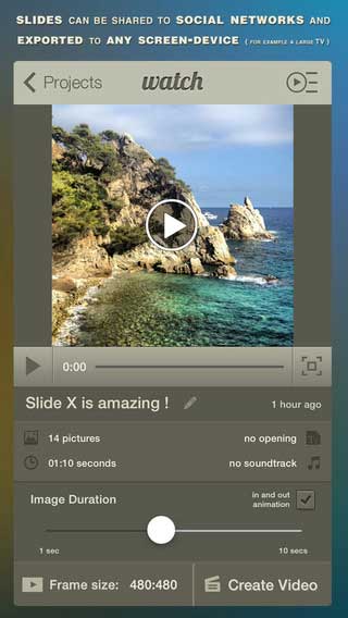 تطبيق Slide X Pro لصناعة فيديو من ألبوم الصور