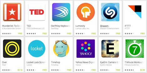 قائمة جوجل لأفضل تطبيقات الأندرويد لعام 2014