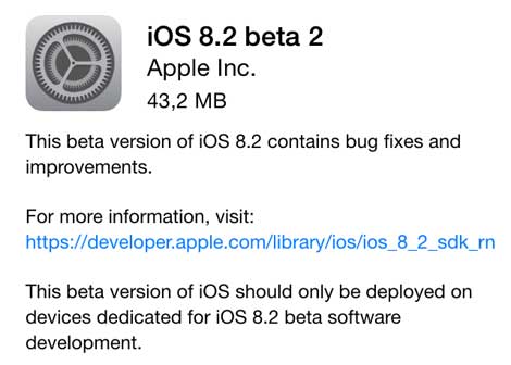 آبل تقوم بإطلاق الإصدار 8.2 beta للمطورين
