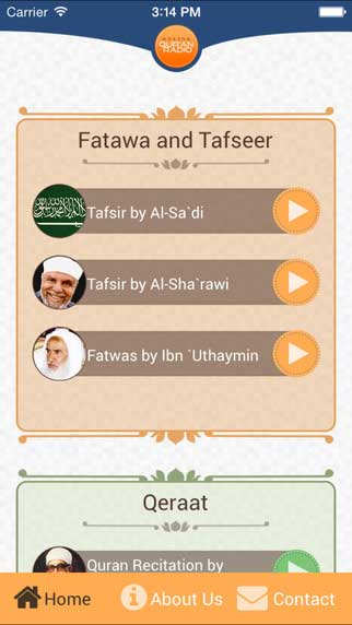 تطبيق Qur’an radios - إذاعات القرآن الكريم للأيفون - مجانا