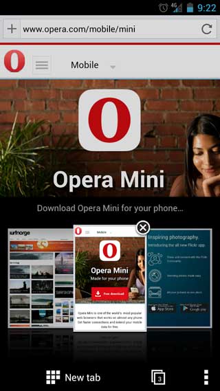 تطبيق Opera Mini beta متصفح ذكي بنسخة جديدة