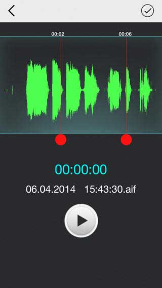 تطبيق InstaRecord لتسجيل الأصوات مع إمكانية قصها