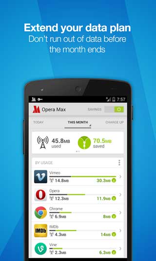 متصفح Opera Max لتوفير كمية البيانات ومزايا رائعة
