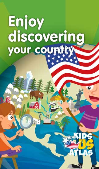 تطبيق Kids U.S. Atlas لتعرف الأطفال بالولايات المتحدة الأمريكية