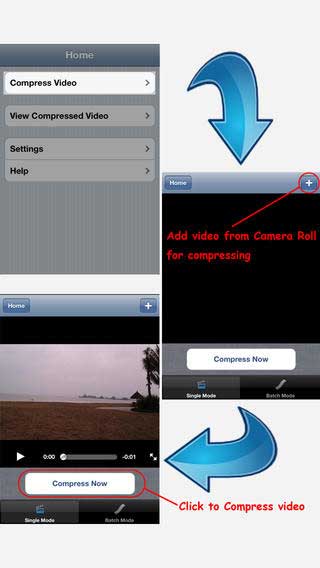 تطبيق Compress Video لضغط مقاطع الفيديو