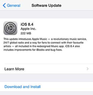 آبل تطلق رسميا التحديث الجديد iOS 8.4 - ما الجديد والمميزات ؟
