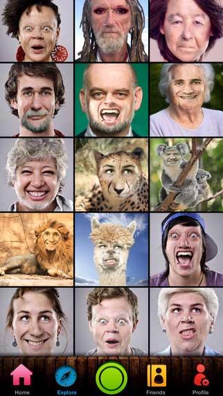 تطبيق Face Switch Lite لتحويل الوجوه لأشكال كثيرة