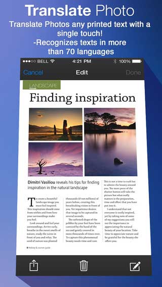 تطبيق Translate Photo لترجمة الكتابة على الصور