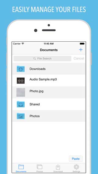 تطبيق My Folder لتحميل وإدارة الملفات
