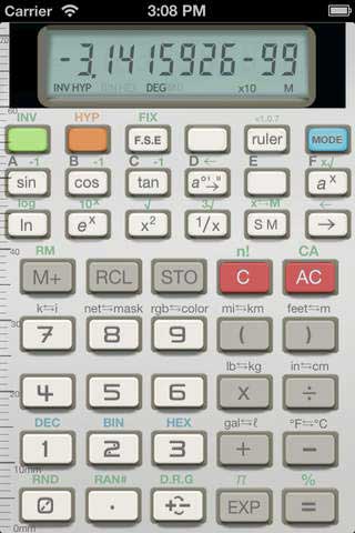 تطبيق SciCalc82 آلة حاسبة بشكلها القديم على الأيفون