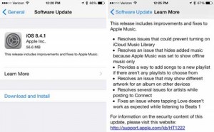آبل تطلق رسميا التحديث الجديد iOS 8.4.1 - ما الجديد والمميزات ؟