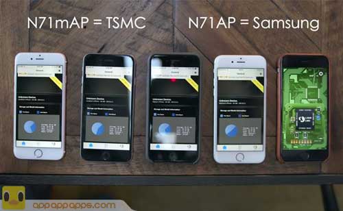 شرح طريقة معرفة نوع معالج الأيفون 6s: سامسونج أم TSMC