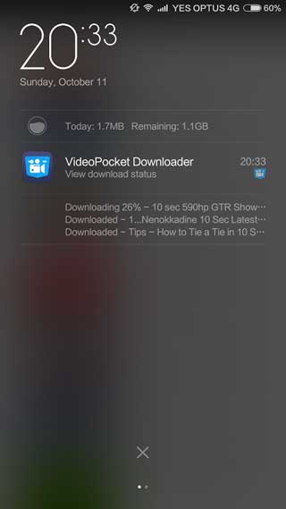 تطبيق VideoPocket Downloader لتحميل مقاطع الفيديو
