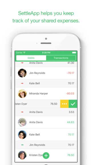 تطبيق SettleApp لتسجيل مصاريف أفراد المجموعة