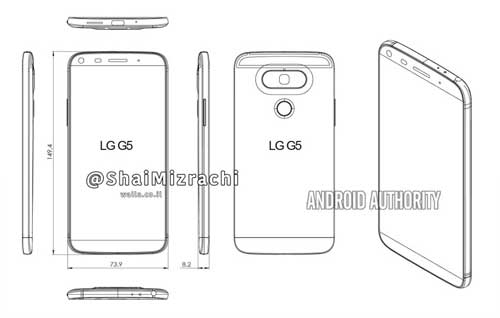 تسريب صور مخطط تصميم جهاز LG G5 - ما رأيكم فيه؟