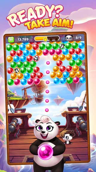 لعبة Panda Pop لتحدي كريات الألوان