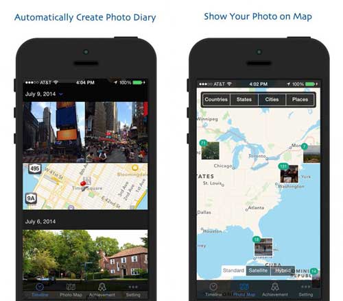 تطبيق Photo Footprint مستعرض صور بحسب الخريطة