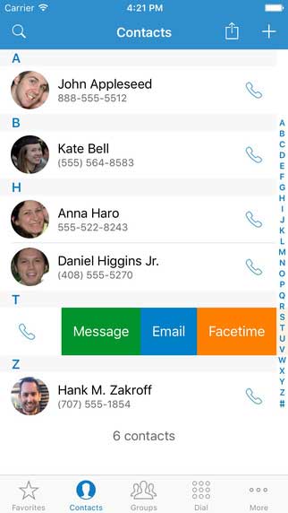 تطبيق ContactsXL 2016 لإدارة جهات الاتصال