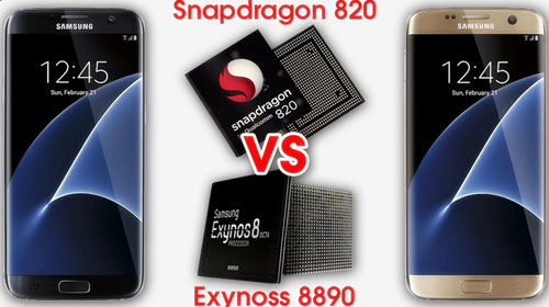 اختبار Snapdragon 820 و Exynos 8890 في جهاز جالكسي S7