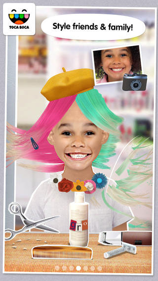 تطبيق Toca Hair Salon Me للعبث بالصور