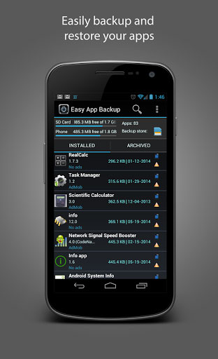 تطبيق Easy App Backup لأخذ نسخة احتياطية عن تطبيقاتك