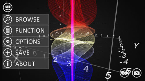 تطبيق VisualMATH 4D لرسم النتائج الرياضية
