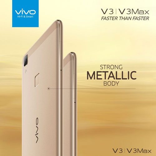 الإعلان رسميا عن الجهازين vivo V3 و V3Max بتصميم معدني