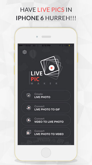 تطبيق Live Pic Maker لتحويل الصور إلى GIF وغيرها