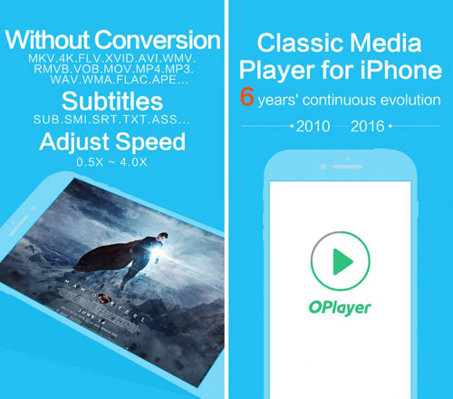 تطبيق video player OPlayer لتشغيل الفيديو مع الترجمة