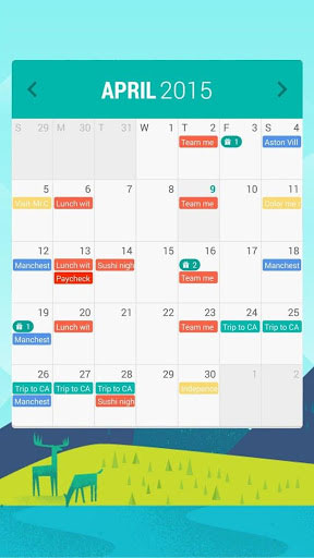 تطبيق Calendar Widget: Month لرسم خطتك الشهرية