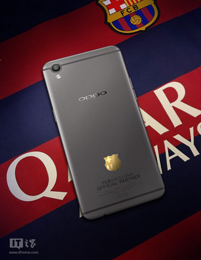 تسريب صور جهاز Oppo F1 Plus نسخة فريق برشلونة
